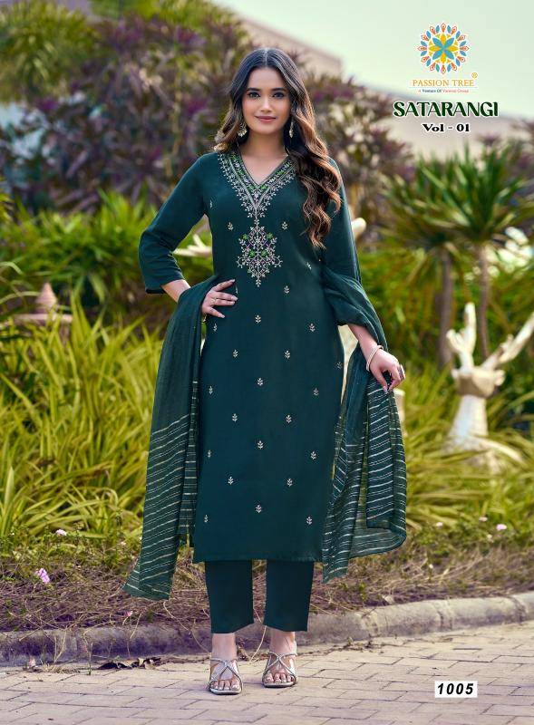 Passion tree satarangi vol-1 Kurti distributors in Ahmedabad